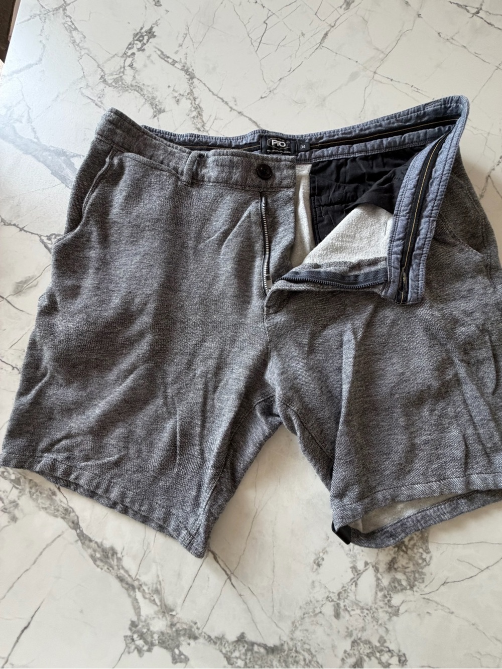 PTO Grey Flat Front Men’s Shorts